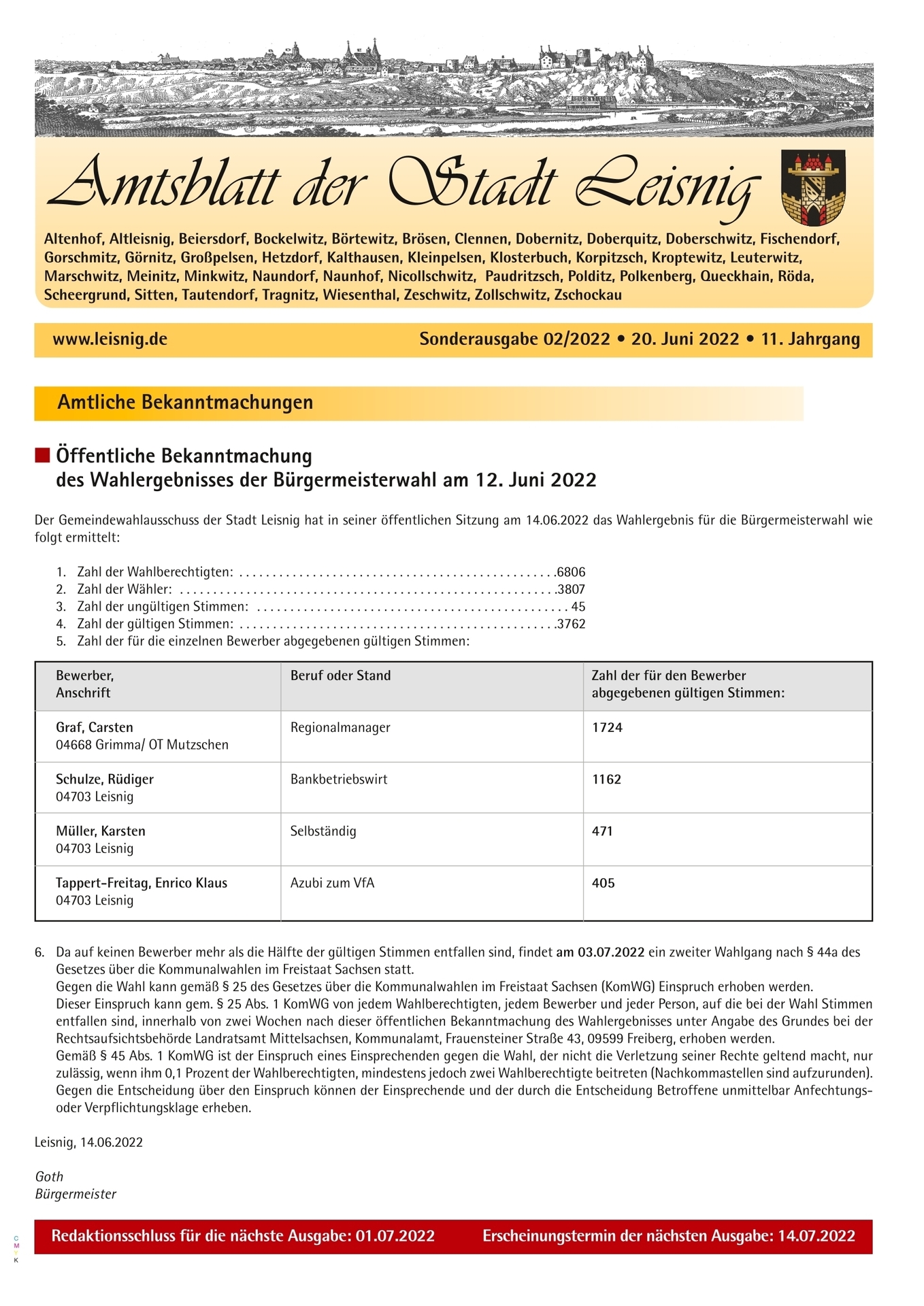 Stadt Leisnig - Amtsblatt Sonderausgabe Online 02/2022