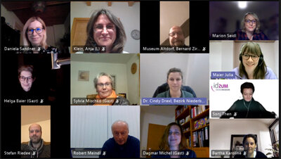 Screenshot eines Teils der Teilnehmer an der Videokonferenz. (Bild vergrößern)