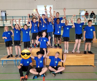 Foto zur Meldung: Unsere Schule verteidigt den Titel beim Schenkenlandpokal 2022