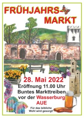 Plakat - Frühjahrsmarkt vor der Wasserburg (Bild vergrößern)