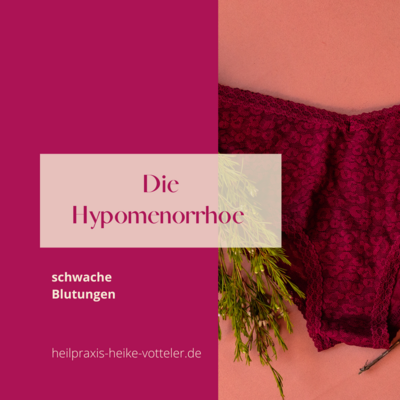 Blog: Hypomenorrhoe * die schwache Menstruationsblutung (Bild vergrößern)