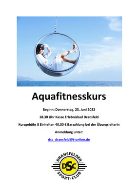 Plakat Aquafitnesskurs DSC