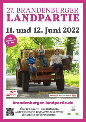 Plakat Brandenburger Landpartie 2022 (Quelle: pro agro – Verband zur Förderung des ländlichen Raumes in der Region Brandenburg-Berlin e.V.)