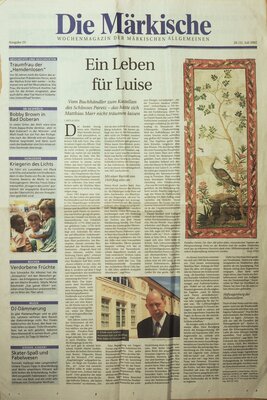 Foto zur Meldung: Ein Leben für Luise - ein wieder aufgetauchter Zeitungsartikel von 2002