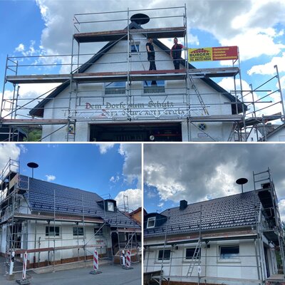 Meldung: Freiwillige Feuerwehr Neubau erhält neues Dach.