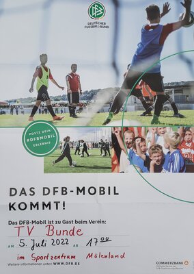 Meldung: DFB-Mobil zu Gast im Sportzentrum Bunde