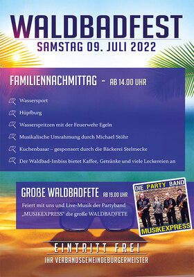 Plakat Waldbadfest 2022