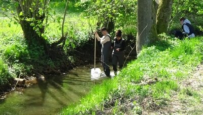 Foto zur Meldung: Gewässeruntersuchungen an der Ekholter Au