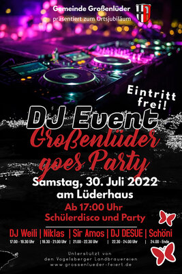 Großenlüder goes Party - Das DJ-Event zum Ortsjubiläum