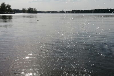 Abkühlung verspricht der Sprung in den See. Foto: Dörthe Ziemer