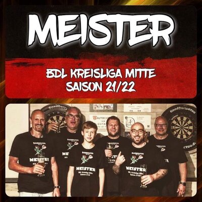 Team 1 Meister der Kreisliga Mitte Saison 21/22 (Bild vergrößern)