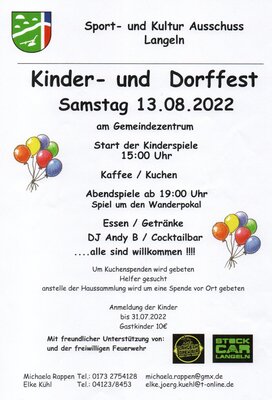Kinder- und Dorffest in Langeln