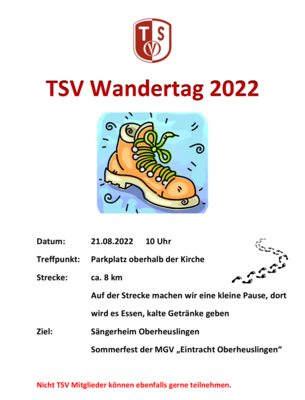 TSV Wandertag 2022 (Bild vergrößern)