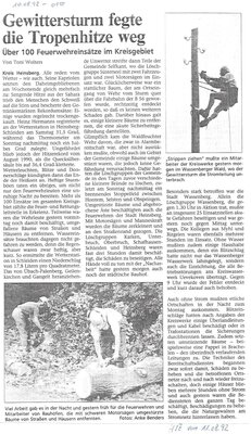Artikel in der Heinsberger Zeitung am 11.08.1992 (Bild vergrößern)