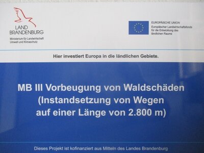 Gemeinde Dahmetal  MB III Vorbeugung von Waldschäden  Instandsetzung von Wegen in der Gemarkung Görsdorf, Liedekahle und Wildau (Bild vergrößern)