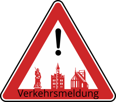 Rolandstadt Perleberg | Abbildung Verkehrsmeldung