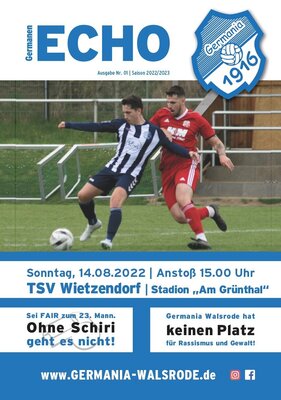Ausgabe Nr.01 TSV Wietzendorf 14.08.2022 (Bild vergrößern)