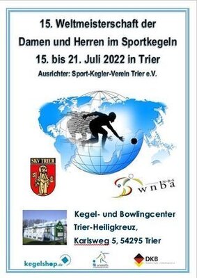 15. Weltmeisterschaften der  Damen und Herren  vom 15.-21.07.2022 in Trier / GER