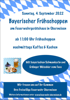 Vorschaubild der Meldung: Bayerischer Frühschoppen am Feuerwehrgerätehaus