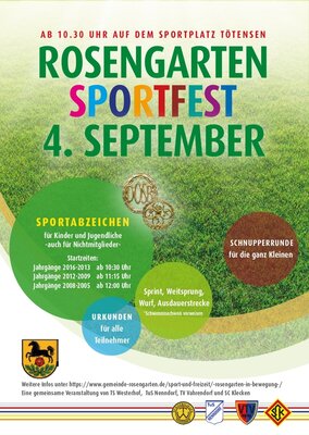 Rosengarten Sportfest am 4. September