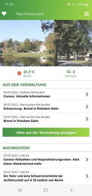 MeinMichendorf App mit neuen Funktionen😀