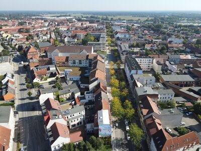 Luftaufnahme der Wittenberger Bahnstraße I Foto: Torsten Kaiser