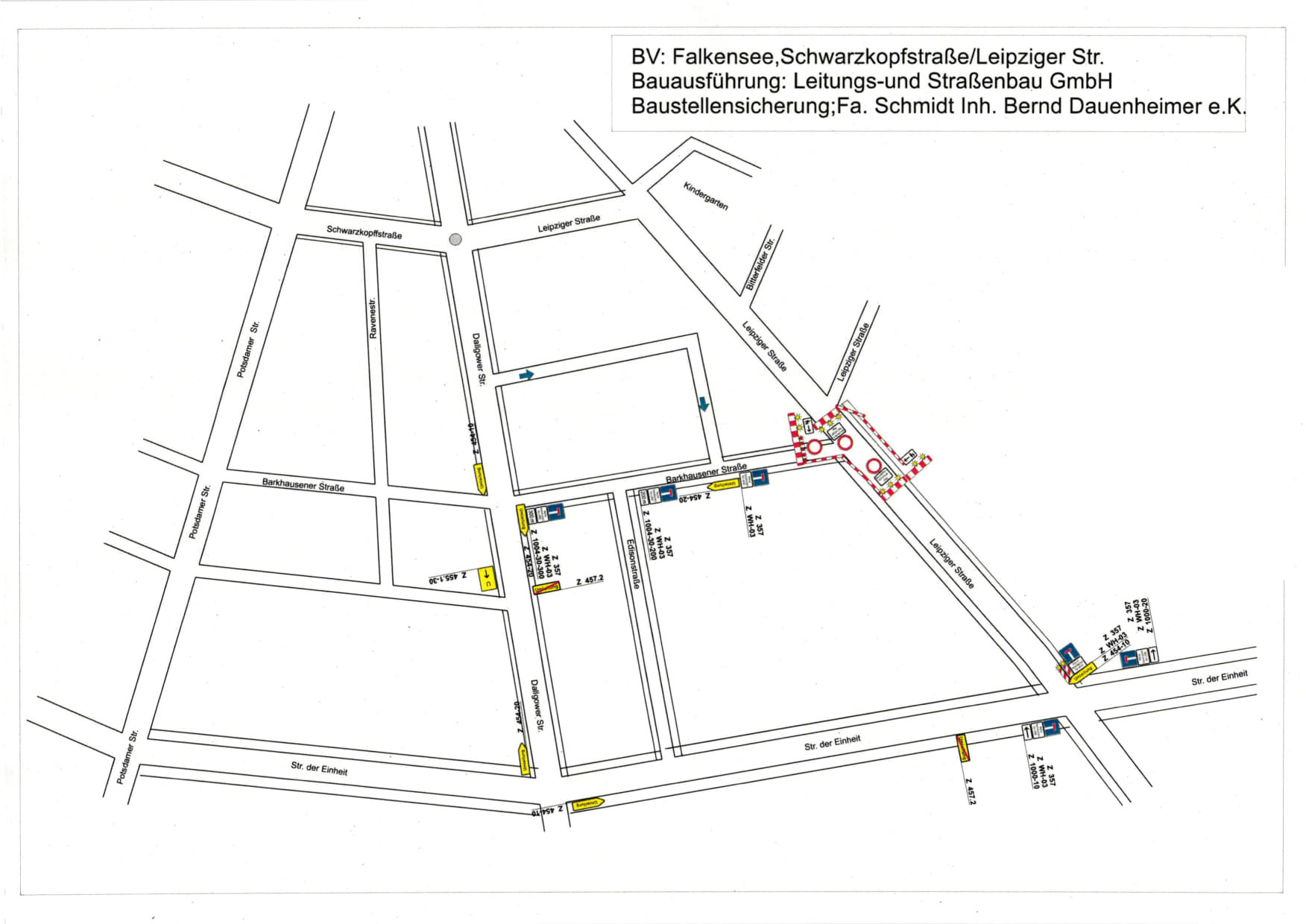 Falkensee.de - Straßenbauarbeiten In Der Schwartzkopffstraße Und 