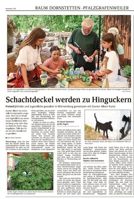 Kits Art 2022 bei Gunter Albert, Artikel aus dem Schwarzwälder Boten vom 22.08.2022 von Doris Sannert (Bild vergrößern)