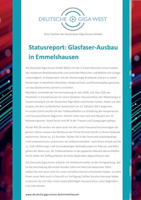 Statusreport: Glasfaser-Ausbau in Emmelshausen