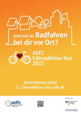 Endspurt zur Teilnahme am Fahrradklima-Test 2022 bis zum 30.11.2022