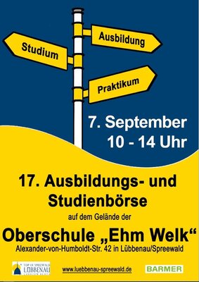 Foto zur Meldung: Lübbenau/Spreewald lädt am 7. September zur Ausbildungs- und Studienbörse