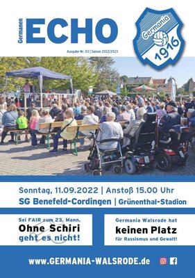 Ausgabe Nr.03 SG Benefeld-Cordingen 11.09.2022 (Bild vergrößern)
