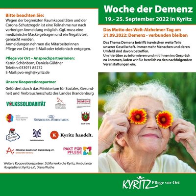 Vorschaubild zur Meldung: Woche der Demenz vom 19. bis 25. September in Kyritz