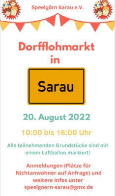 Anmeldung zum Dorfflohmarkt am 20. August (Bild vergrößern)