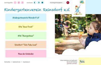 Website Kindergartenverein Reinsdorf eV