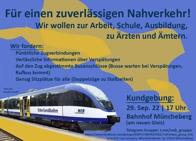 Foto zur Meldung: Kundgebung Bahn – Müncheberg