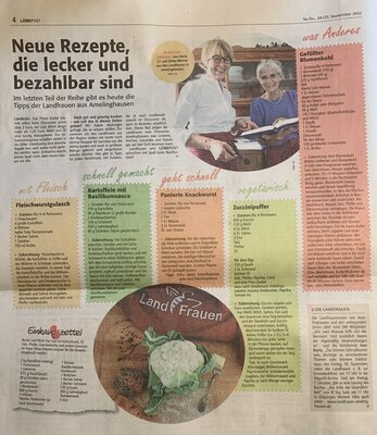 „Lecker kochen muss nicht teuer sein“ / LandFrauenverein Amelinghausen