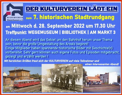 Foto zur Meldung: Stadtspaziergang des Kulturvereins Wusterhausen
