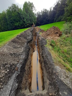 Neue Hauptwasserleitung für Hinterbuchet