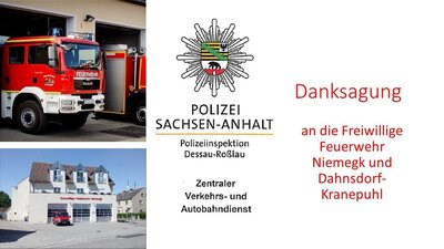 Danksagung von Leiter des Zentralen Verkehrs- und Autobahndienstes Sachsen-Anhalt