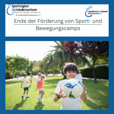 Ende der Förderung von Sport- und Bewegungscamps für Kinder und Jugendliche