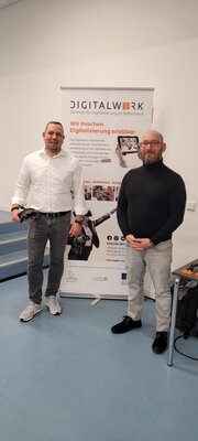 Alexander Skambath und Sebastian Peschke vom Digitalwerk Werder