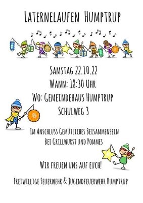 Laternelaufen in Humptrup (Bild vergr&ouml;&szlig;ern)