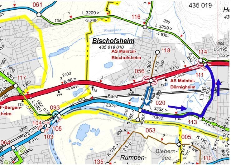 Maintal - Gewährleistungsarbeiten an der Brücke im Bereich der B8