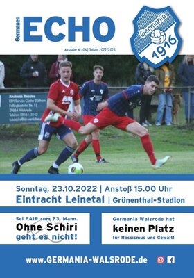 Ausgabe Nr.06 Eintracht Leinetal 23.10.2022 (Bild vergrößern)