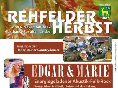 Foto zur Meldung: Rehfelder Herbst am 5. und 6. November 2022
