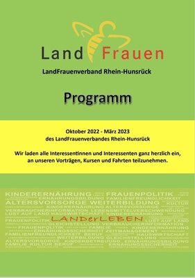 LandFrauenverband Rhein-Hunsrück; Das Neue Programmheft 2022-2023 ist da