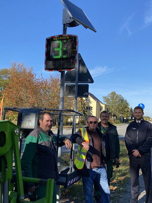 Foto zur Meldung: Geschwindigkeitsüberprüfung in Glöwen