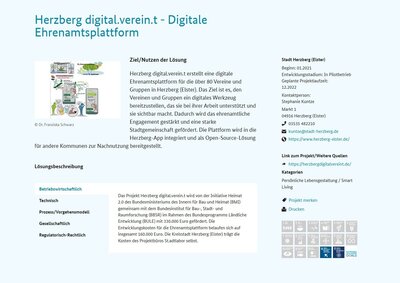 Meldung: Smart City Navigator - Projekt Herzberg digital.verein.t ist Teil!