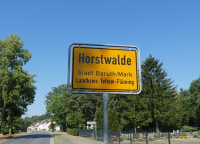 Ortsschild Horstwalde (Bild vergrößern)